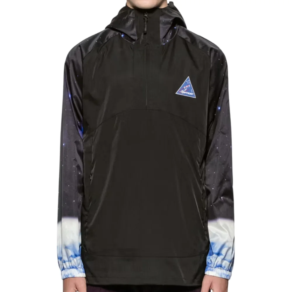 Cosmic Cat Galaxy Gypsy Anorak Jacket RipNDip  Graphic Hoodie Black Small